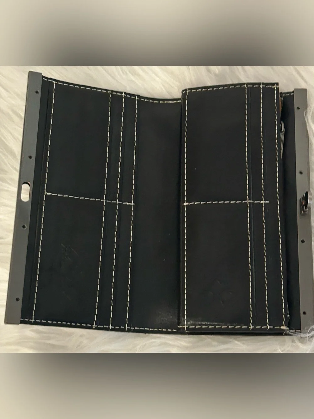 Patricia Nash Black Tooled Leather Wallet Clutch Embossed Organizer